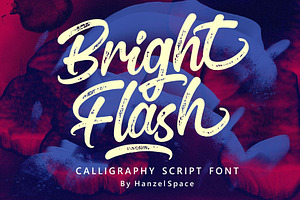 Bright Flash – Script Font, a Script Font by HanzelSpace Studio