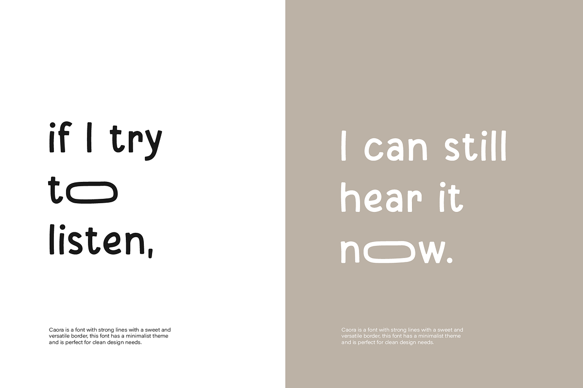 Caora Font, a Sans Serif Font by Phoenix Dungeon (Photo 3 of 9)