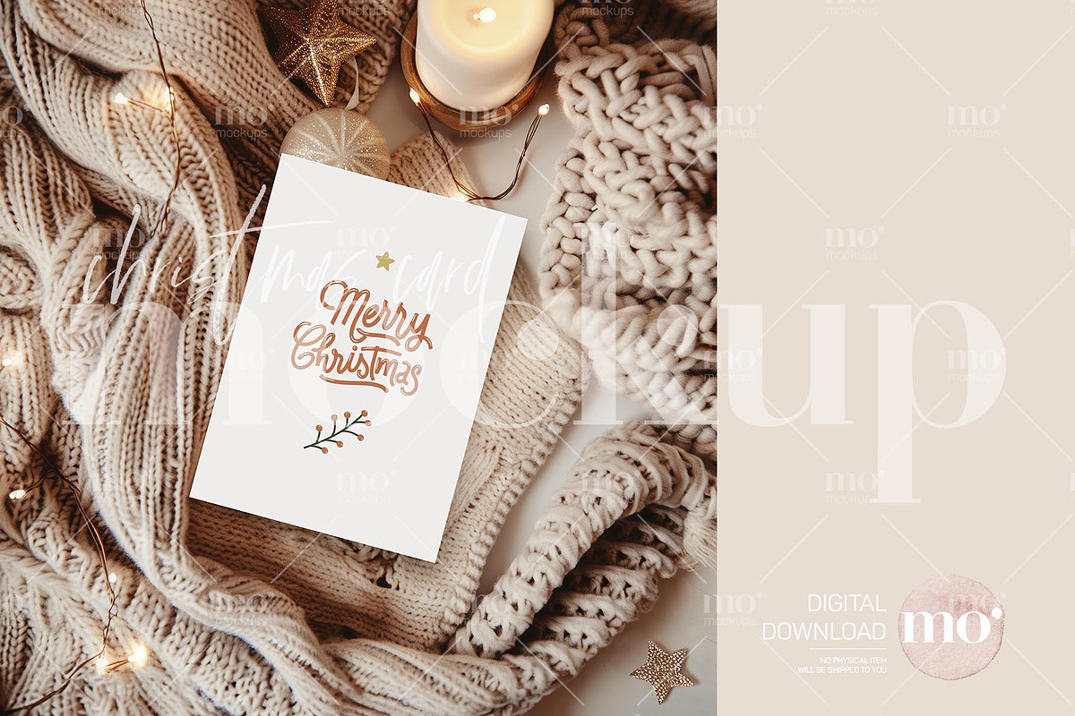 Christmas Card Mockup, a Product Mockup by MoMockups (Photo 3 of 3)