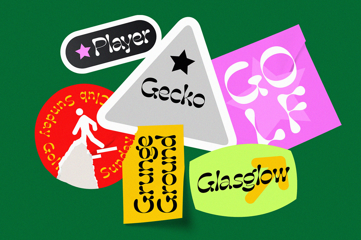 Gadion – Psychedelic Typeface, a Sans Serif Font by Craft Supply Co. (Photo 7 of 8)