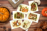 Watercolor gnomes. Big bundle, an Illustration by JuliaBadeeva (Thumbnail 7 of 27)