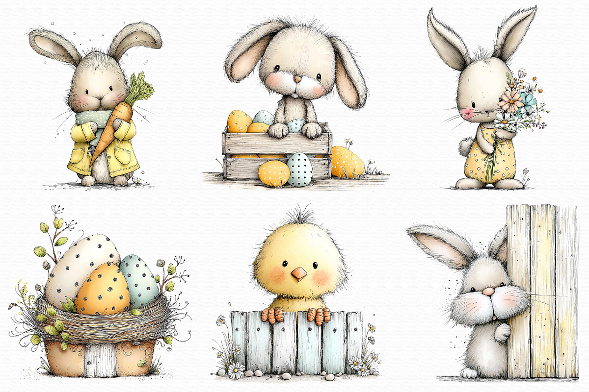 Farmhouse Easter Clipart, an Illustration by Libby Wishes (Photo 6 of 8)