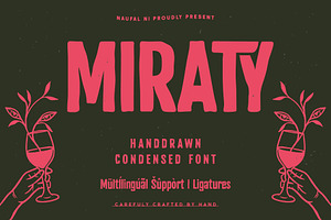 MIRATY - Handdrawn condensed font
