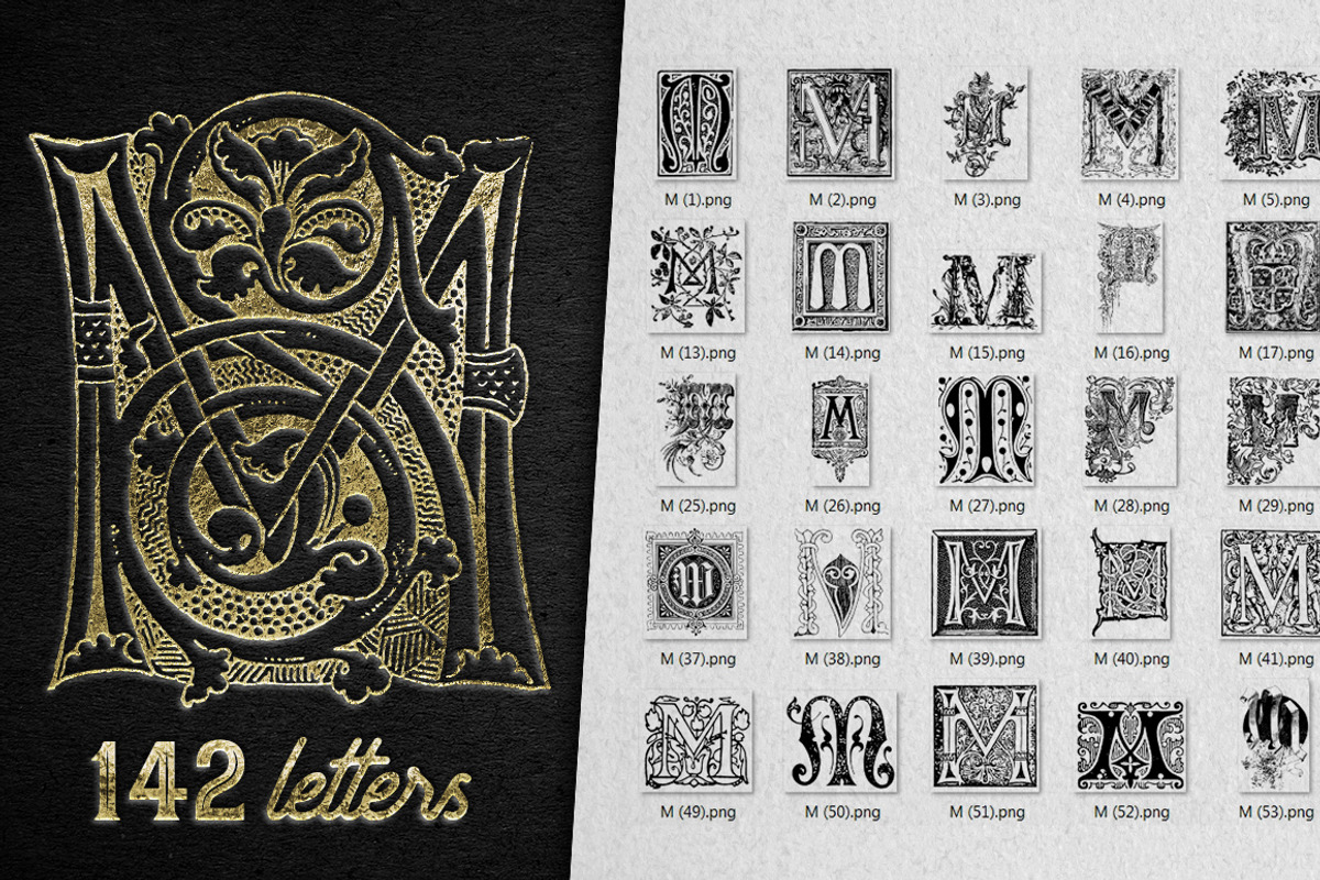 28 IN 1 VINTAGE LETTERS COLLECTION, a Symbol Font by Graphic Spirit (Photo 15 of 31)