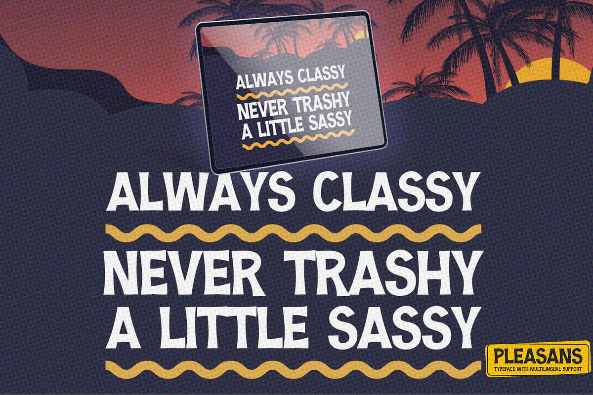 Pleasans - Clean Sans Typeface, a Sans Serif Font by Gassstype (Photo 3 of 8)