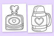 Cozy Valentine Coloring Pages Vol. 2, a Seasonal Illustration by Inkivelle Studio (Thumbnail 2 of 3)