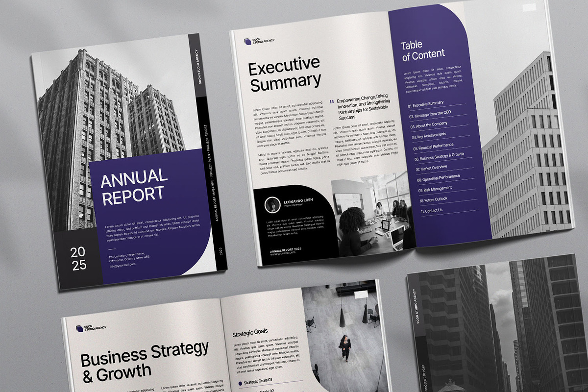 Annual Report Template, a Magazine Template by Portocraft (Photo 5 of 6)