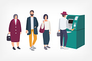 People queue near ATM, a Finance Illustration by Good Studio (Thumbnail 2 of 3)