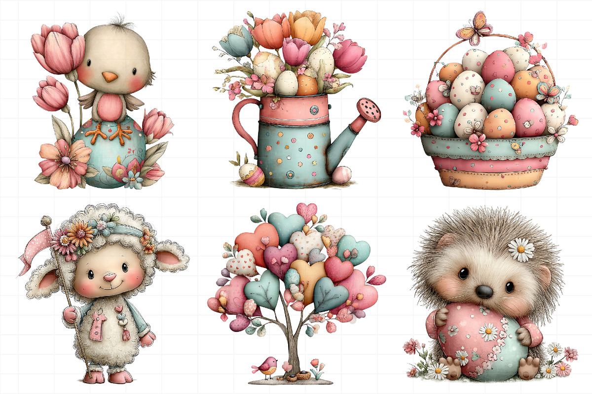 Whimsical Easter Clipart, an Illustration by Daily.Designs (Photo 4 of 8)