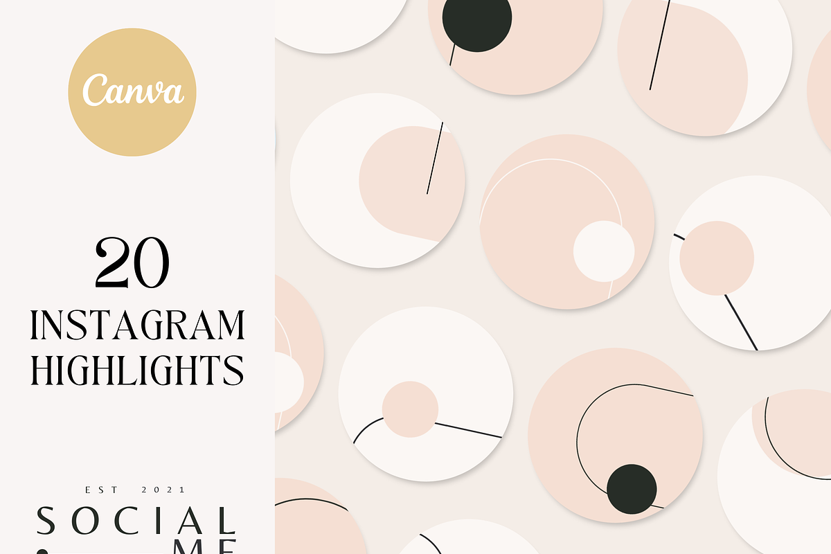 Instagram Highlights Icon Boho Canva, a Social Media Template by HerstedHertz (Photo 1 of 5)
