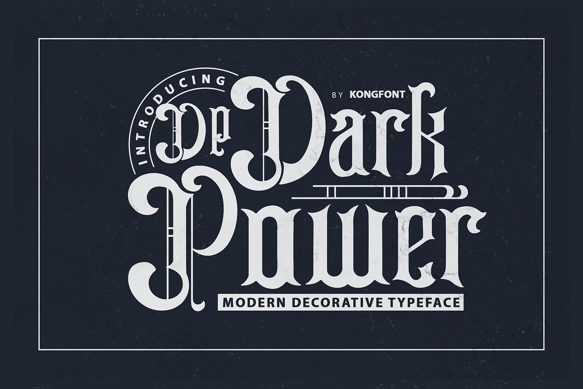 DarkPower-Modern Decorative Typeface, a Handwritten Font by overlaytemplates (Photo 1 of 7)