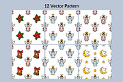 Christmas Angels: Patterns&Clipart, a Seasonal Illustration by Elatedowl (Thumbnail 3 of 15)