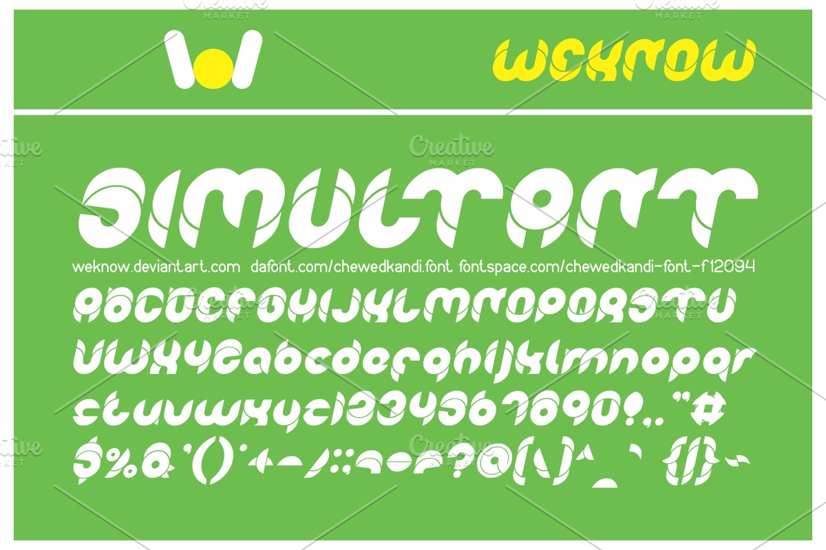 chewedkandi font preview 4