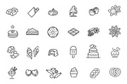 Chocolate, Dessert and Candy, an Outline Icon by Tettygreen (Thumbnail 2 of 2)