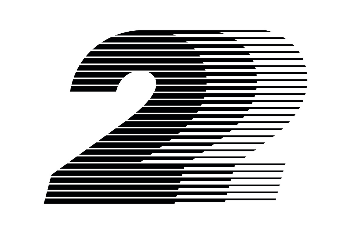 Number 2 speed motion lines logo, a Branding & Logo Template by Leksono (Photo 2 of 2)