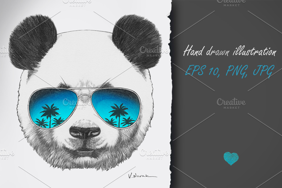 Panda / Summer Time, an Animal Illustration by Victoria_Novak (Photo 1 of 3)