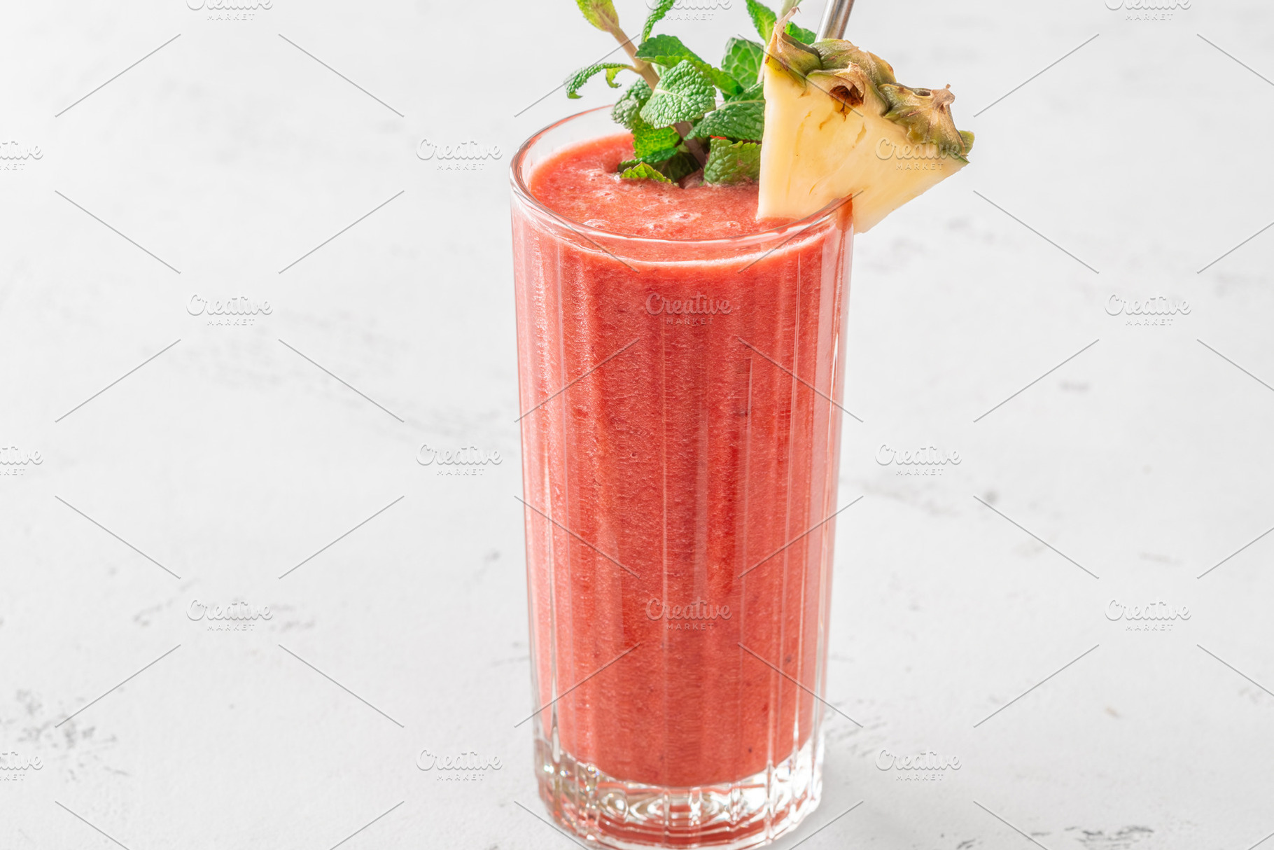 Fruit smoothie with cherry, banana,, a Food & Drink Photo by Alexander Prokopenko