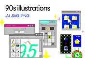 90s Illustrations, a Templates & Theme by Craftwork (Thumbnail 1 of 7)