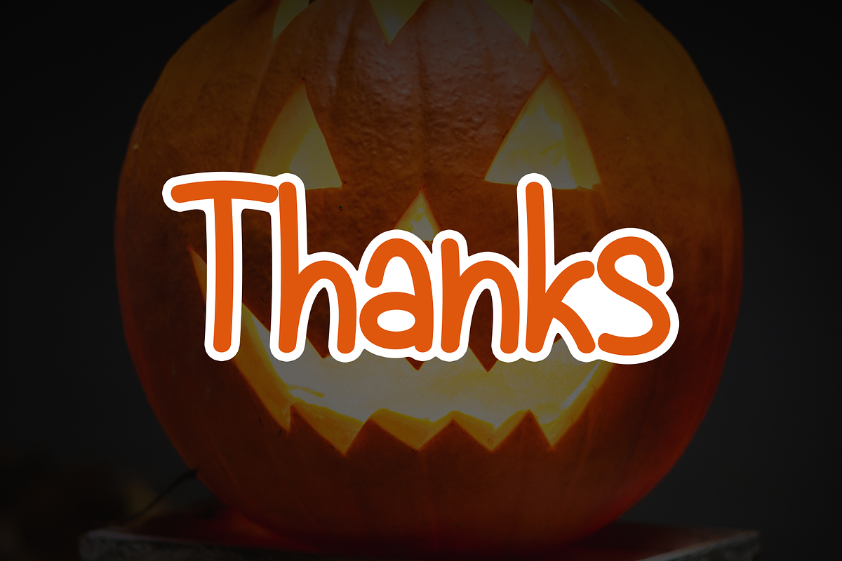 Happy Pumpkin | Script Font, a Script Font by Scratchones (Photo 8 of 8)