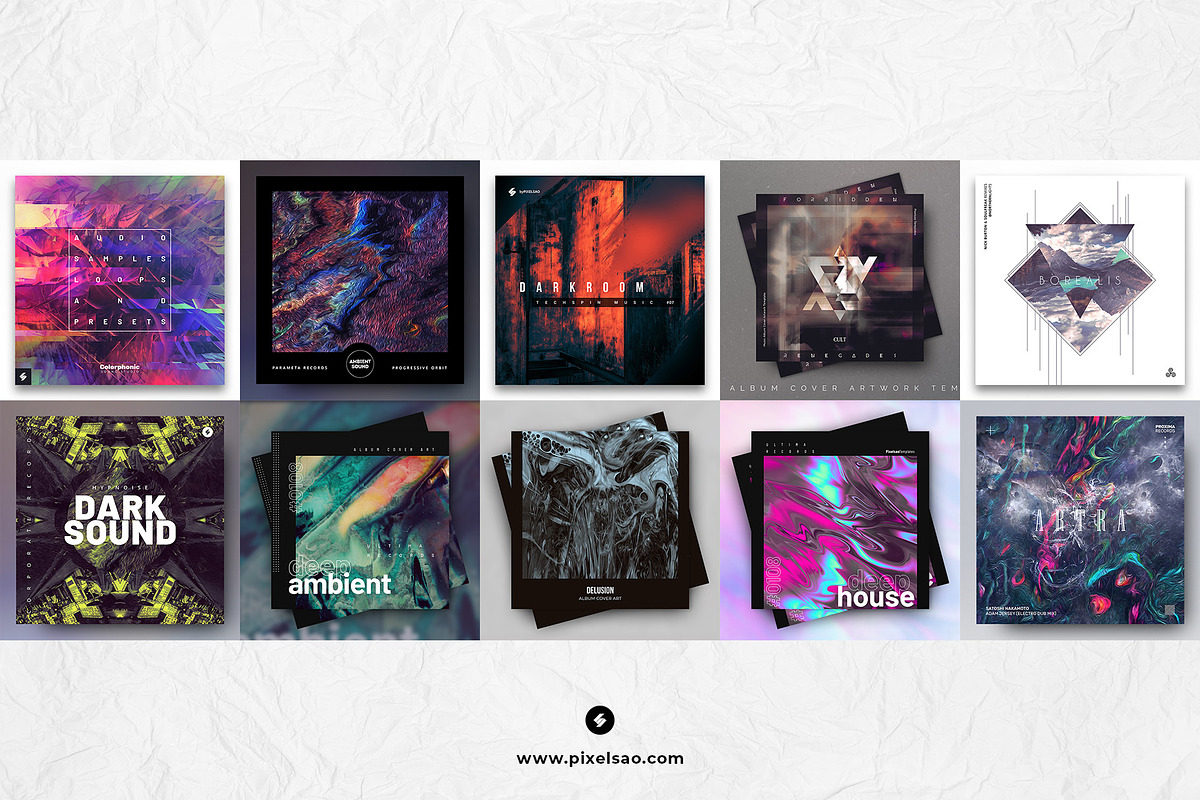 Abstract Album Cover Artworks Bundle, a Social Media Template by pixelsao (Photo 5 of 6)