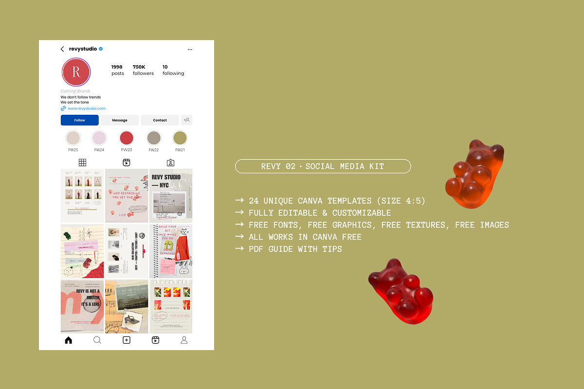 REVY 02 Social Media Kit, a Social Media Template by rainbojelia (Photo 2 of 17)
