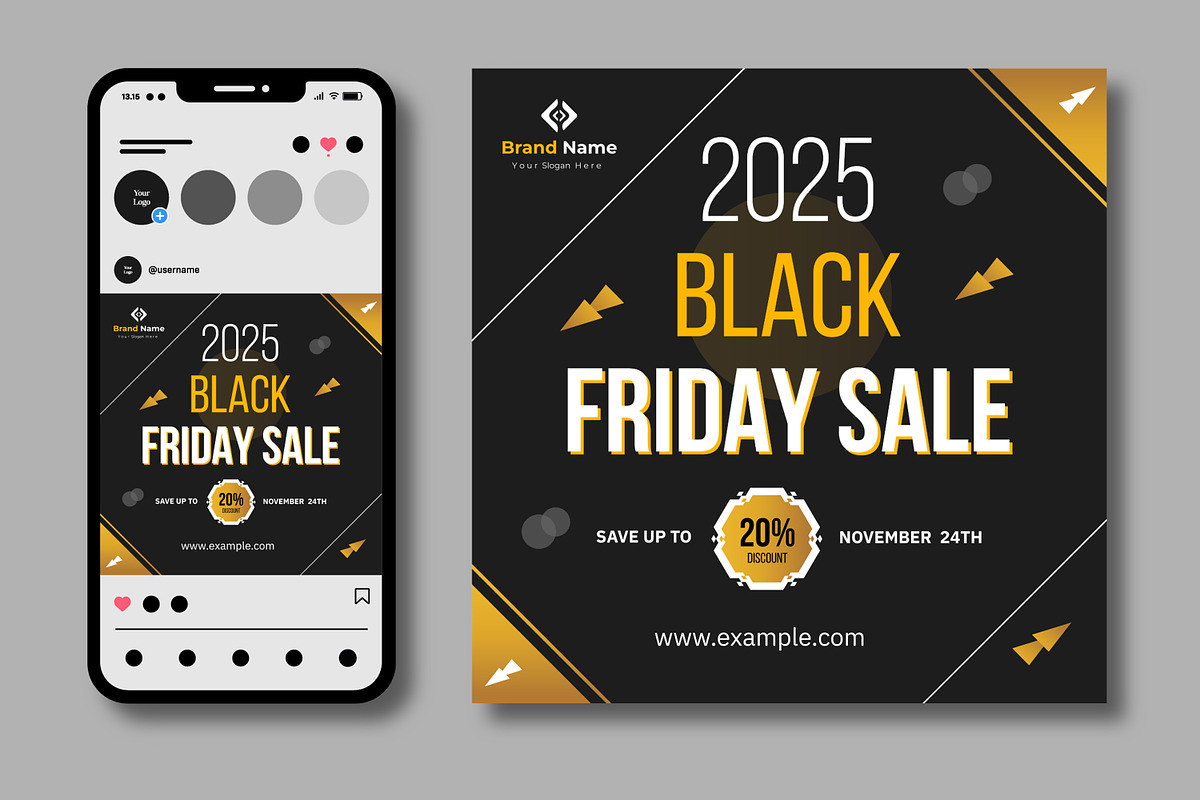 Black Friday Sale Social Media, a Social Media Template by MightyDesign (Photo 2 of 7)