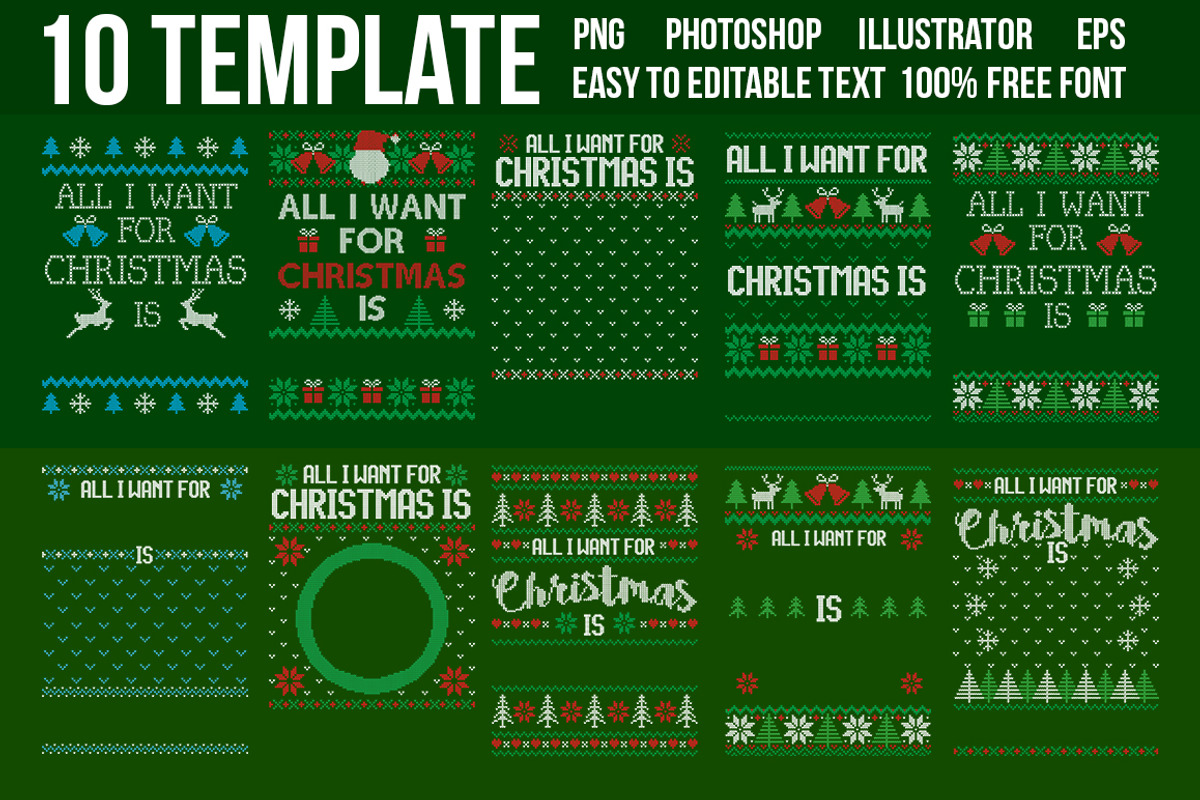 Ugly Sweater Christmas Templates, a Templates & Theme by beetlepixels (Photo 2 of 5)