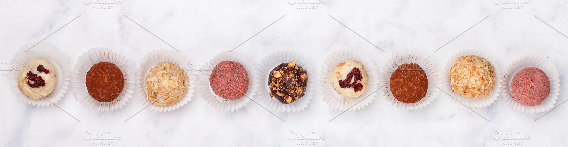 chocolate truffles, a Background Photo by La_Vanda