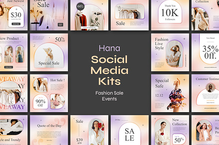 Hana Social Media Kits Sale Event, a Social Media Template by Boostock