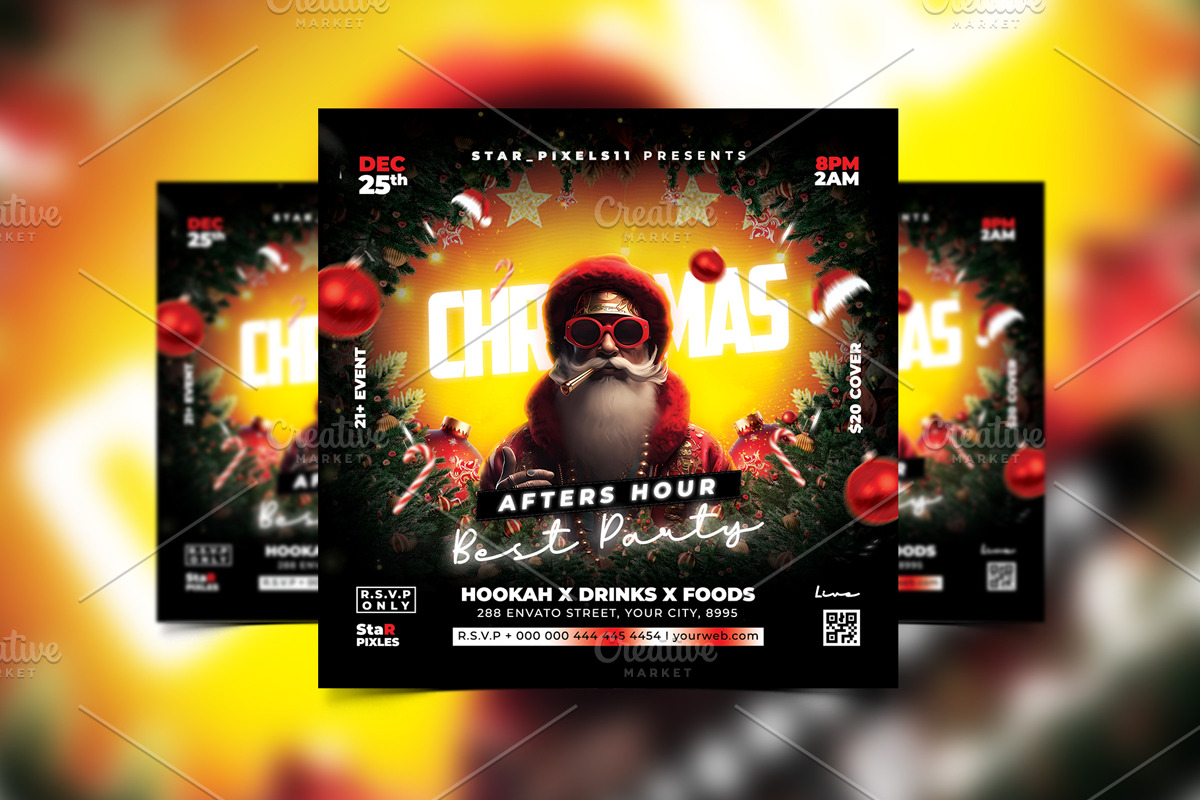 10 Christmas Party Flyer Bundle, a Flyer Template by StarPixles11 (Photo 4 of 12)
