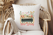 Hello Spring Radio with Flower PNG, an Illustration by Libby Wishes (Thumbnail 4 of 4)