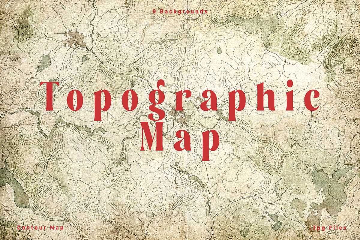 9 Topographic Map Background, a Background Graphic by smishura (Photo 1 of 3)