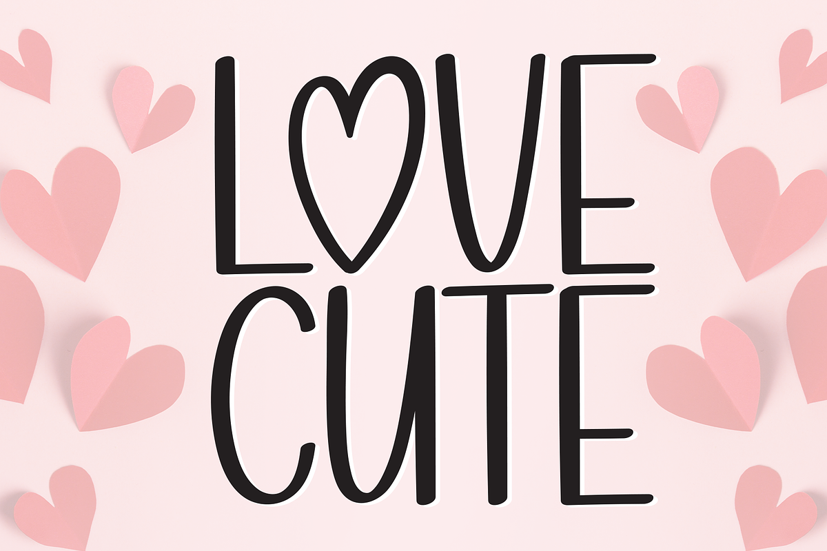 Love Cute | Script Font, a Script Font by Scratchones (Photo 1 of 9)