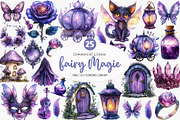 Fairy Magic Clipart PNG, an Illustration by SinaCreation (Thumbnail 1 of 10)