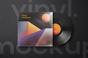 Vinyl Record Mockup, a Product Mockup by Design Squad (Thumbnail 1 of 4)