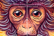 Watercolor monkeys, an Animal Illustration by Evgeniia Zagreeva (Thumbnail 3 of 4)