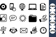 Hand Drawn Business Icon Set, an Illustration by designvectx (Thumbnail 1 of 3)