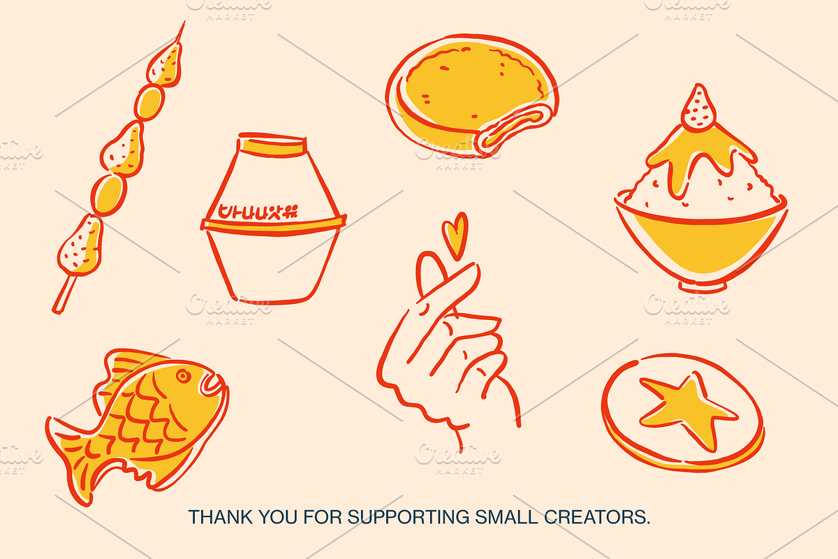 Korean Food Vector Illustrations, a Food Illustration by Studio Papercuts (Photo 10 of 10)