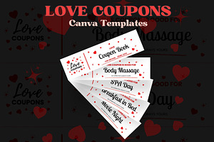 Love Coupons Book Printable Canva, a Print Template by GraphiCarola