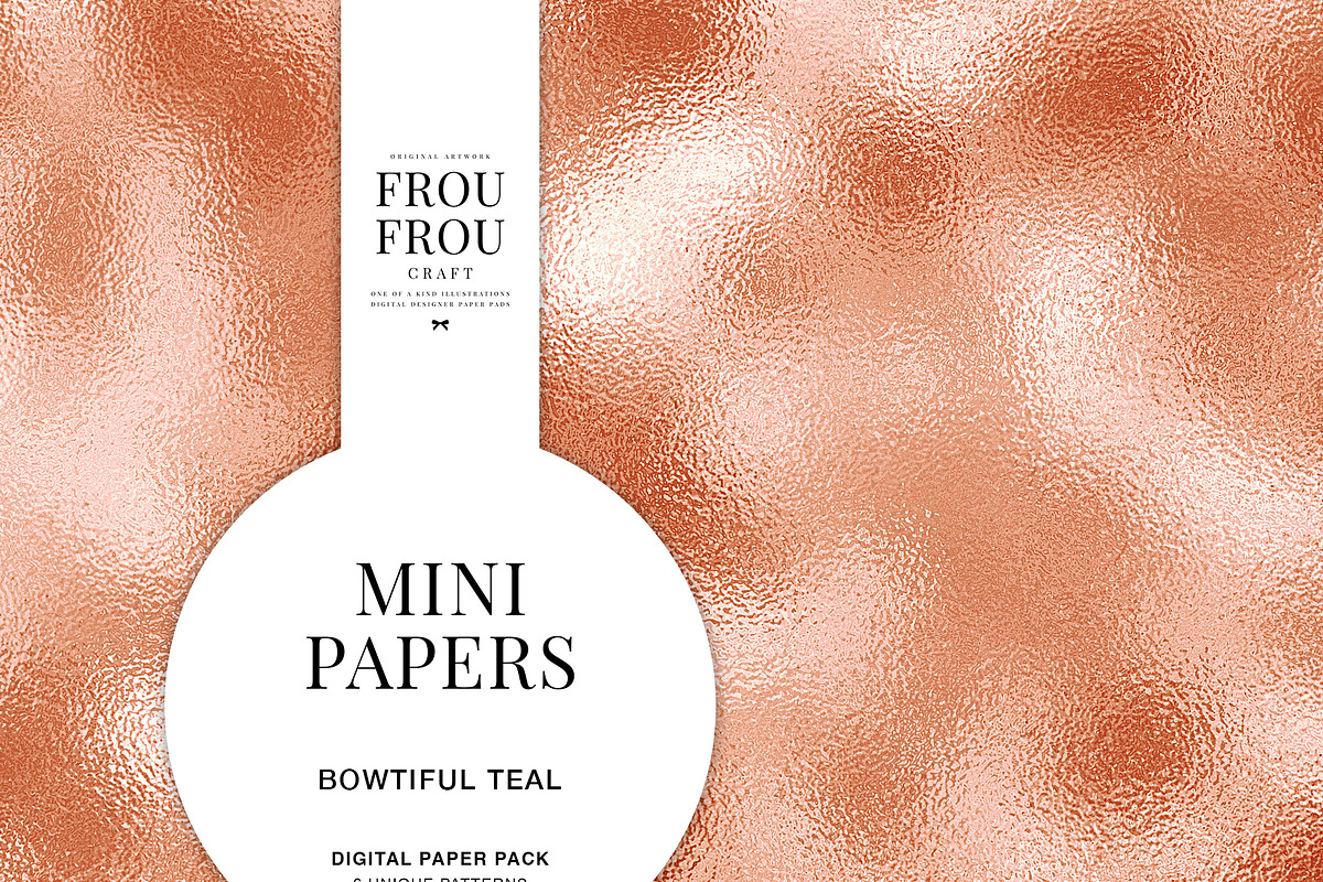 Copper Blue Marble Mini Papers, a Pattern Graphic by Frou Fou Craft (Photo 7 of 7)