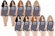 Weekend Girls Clipart, a Person Illustration by GlamArtZhanna (Thumbnail 4 of 5)