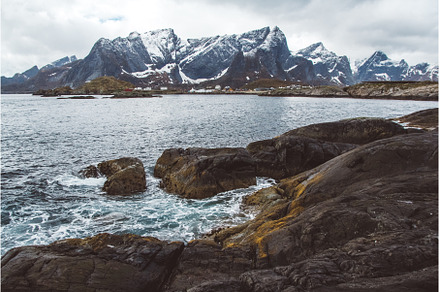 Norway mountain on the islands