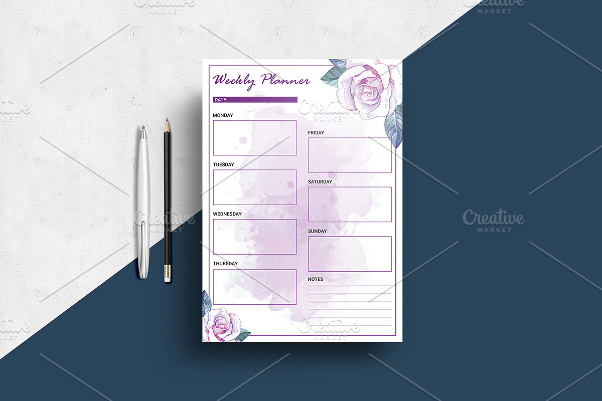 Daily , Weekly, Monthly Planner V13, a Stationery Template by Template Shop (Photo 3 of 6)