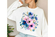 Pastel floral clipart set, an Object Illustration by DreamCafeArt (Thumbnail 5 of 6)