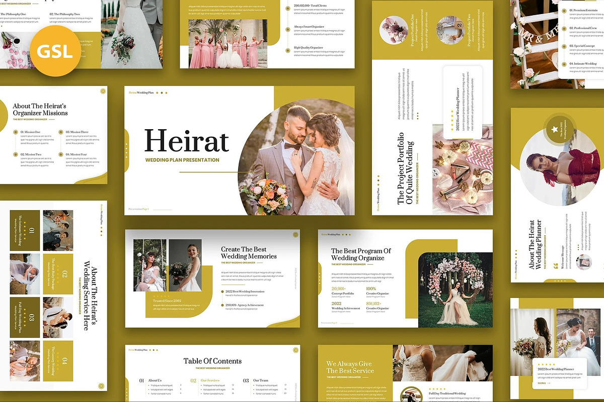 Heirat - Wedding Plan Google Slides, a Presentation Template by Fit-tee (Photo 1 of 6)