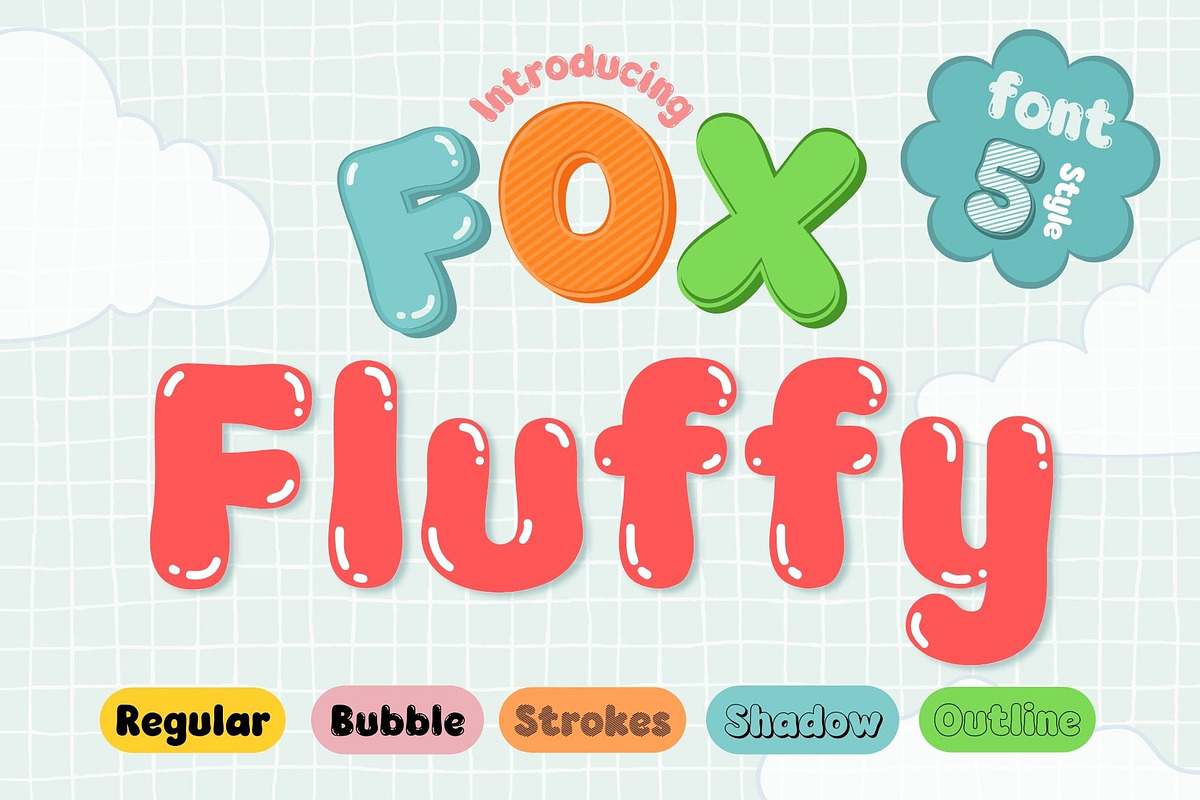 Fox Fluffy 5 Fonts Style, a Handwritten Font by Fox7 By Rattana (Photo 1 of 11)