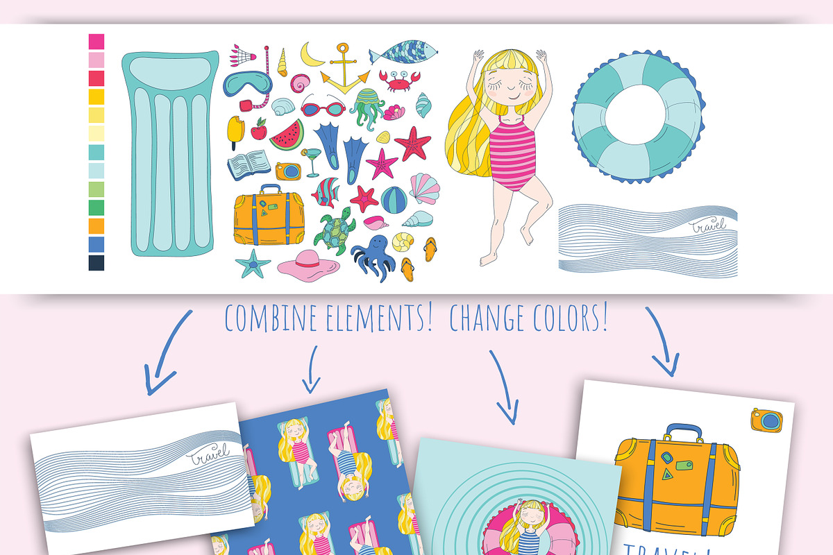 Summertime Vector Collection, an Object Illustration by CARROTDESIGN (Photo 4 of 6)