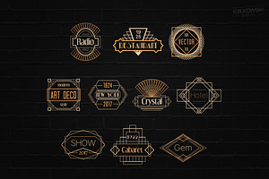 Deco Gatsby Style Badges Logos