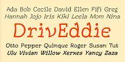 DrivEddie, a Serif Font by Ingrimayne Type (Thumbnail 7 of 8)