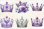 Purple Diamond Queen Tiara Sublimat, an Illustration by SVGArt (Thumbnail 2 of 9)